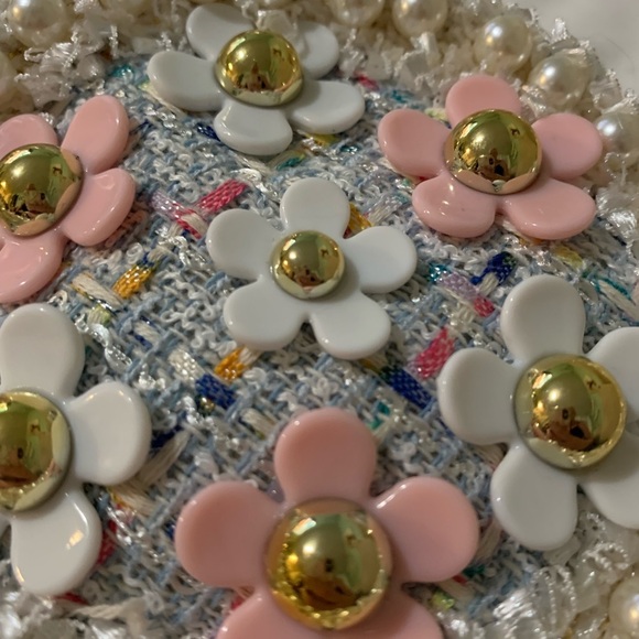 Girls, mini Crossbody PU Leather and Tweed design. - Picture 5 of 9